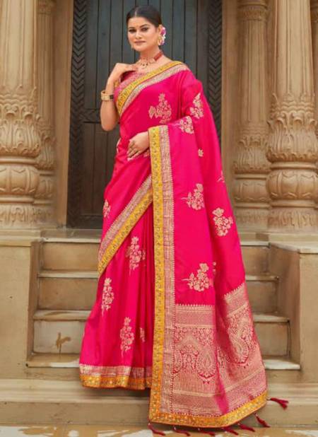 Dark Pink Colour Maya Monjolika New Latest Designer Festive Wear Silk Saree Collection 5007